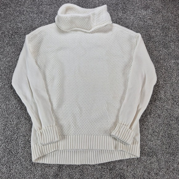 Athleta Sweaters - Athleta Turtleneck Sweater Womens Small Ivory Textured Knit Breckenridge